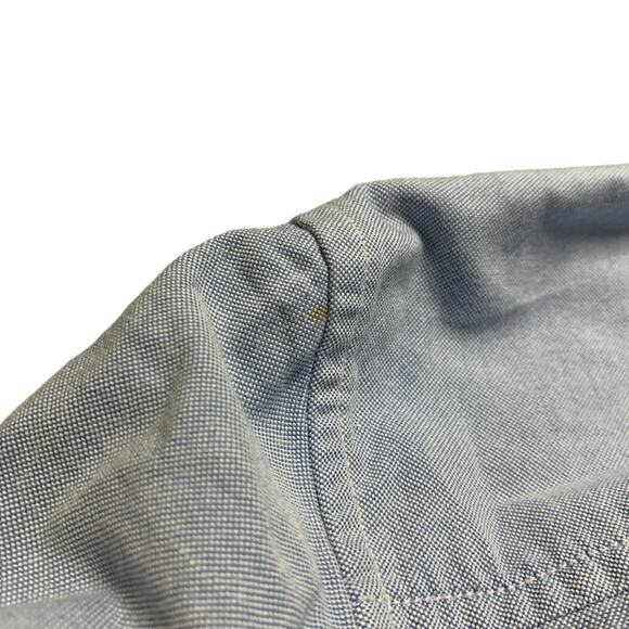 Tommy Hilfiger Blue Poplin Button Down Shirt 10 Large - Picture 5 of 5